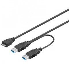 Cavo doppio USB/A 3.0 - Micro USB3.0 (cod.E10074)